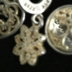 💯%Authentic Pandora 14k two toned star dangle cha